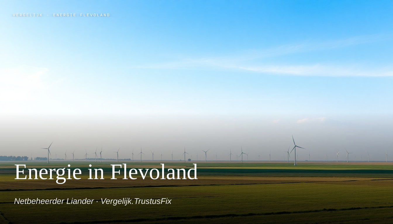 Energie vergelijken in Flevoland — landschapsfoto met netbeheerder Liander als context