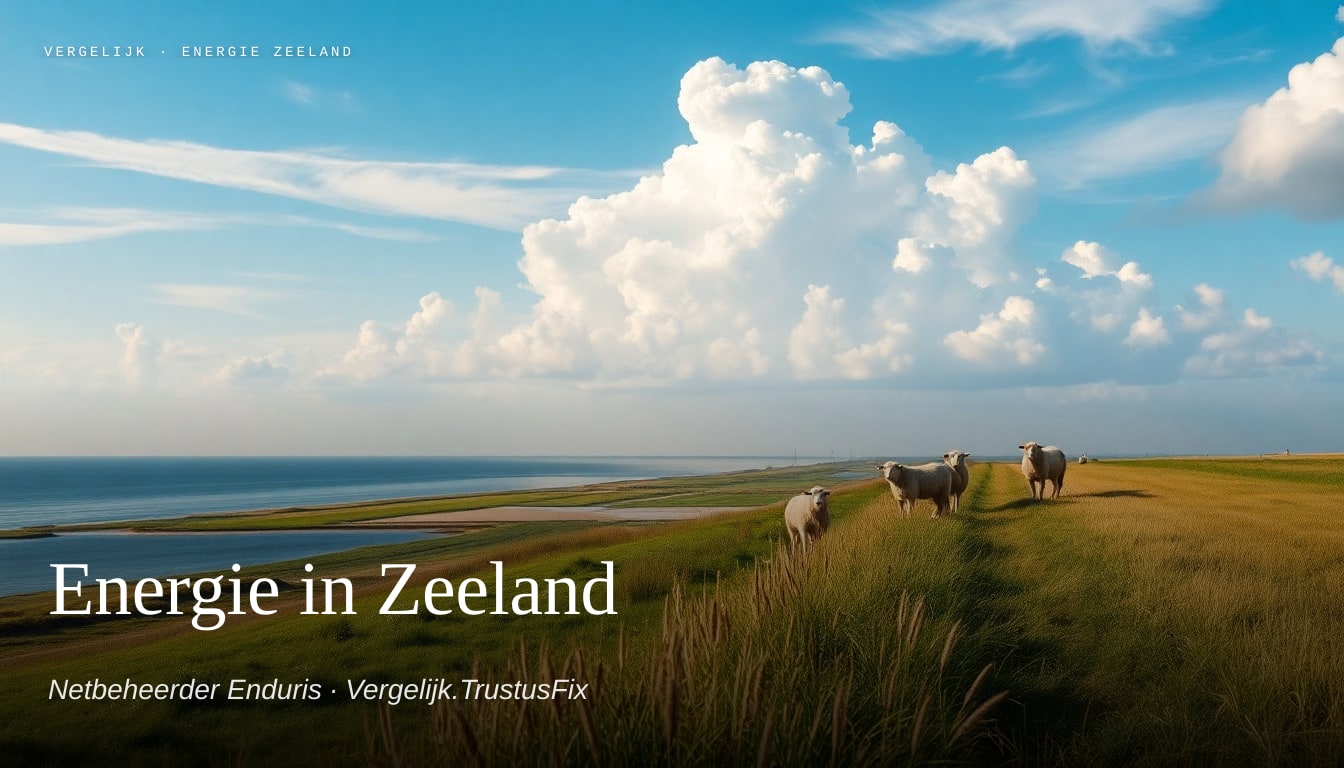 Energie vergelijken in Zeeland — landschapsfoto met netbeheerder Enduris als context